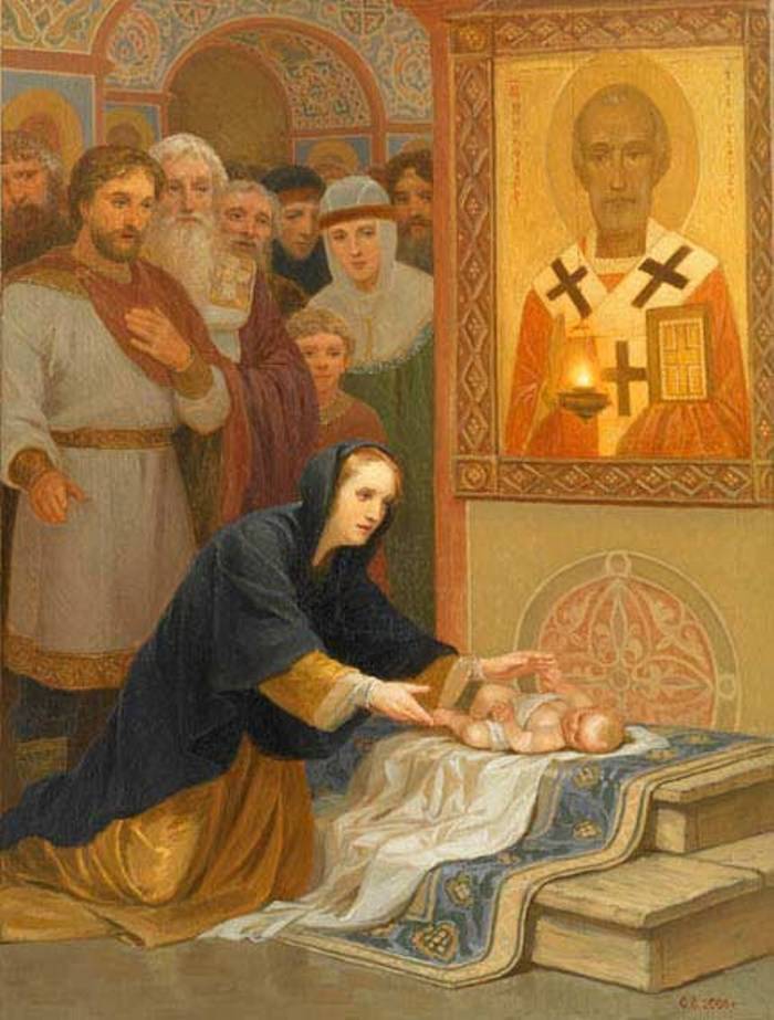 Св.Николай Чудотворец. Чудесное обретение утонувшего младенца.